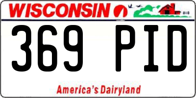 WI license plate 369PID