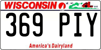 WI license plate 369PIY