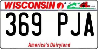 WI license plate 369PJA