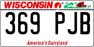 WI license plate 369PJB