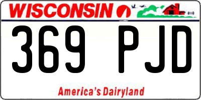 WI license plate 369PJD