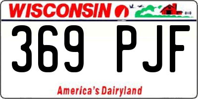 WI license plate 369PJF
