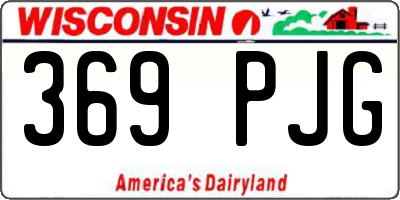 WI license plate 369PJG