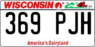 WI license plate 369PJH