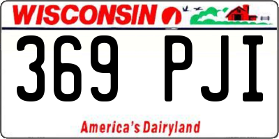 WI license plate 369PJI