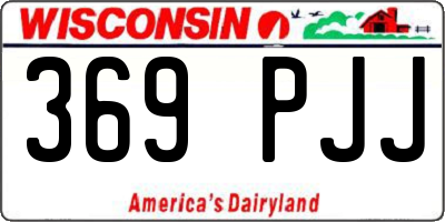 WI license plate 369PJJ