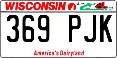 WI license plate 369PJK