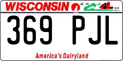 WI license plate 369PJL