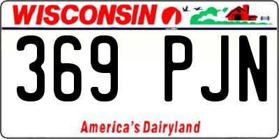 WI license plate 369PJN