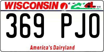 WI license plate 369PJO