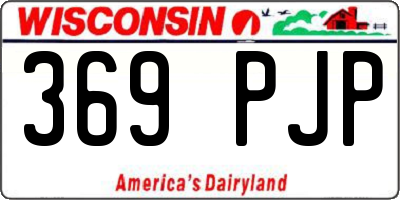WI license plate 369PJP