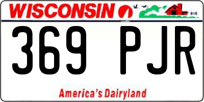 WI license plate 369PJR