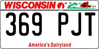 WI license plate 369PJT