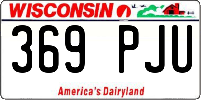 WI license plate 369PJU