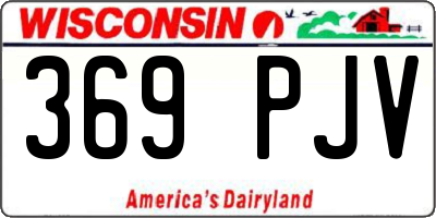 WI license plate 369PJV