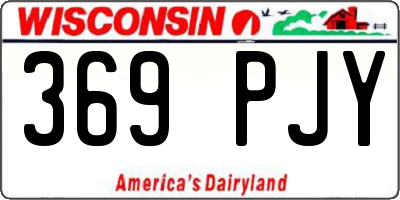 WI license plate 369PJY