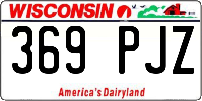 WI license plate 369PJZ