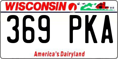 WI license plate 369PKA