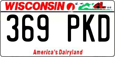 WI license plate 369PKD
