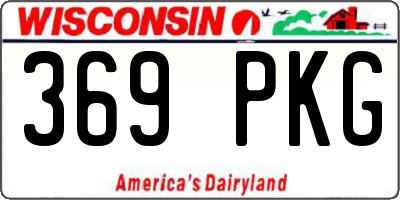 WI license plate 369PKG