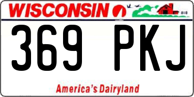 WI license plate 369PKJ