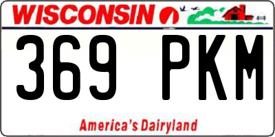 WI license plate 369PKM