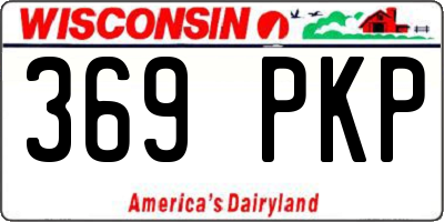 WI license plate 369PKP
