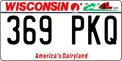 WI license plate 369PKQ