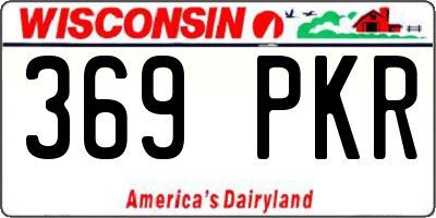 WI license plate 369PKR