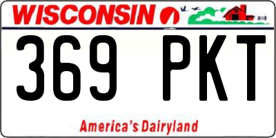 WI license plate 369PKT
