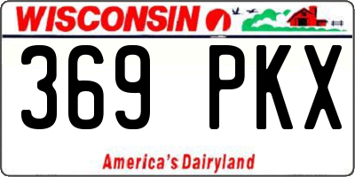 WI license plate 369PKX