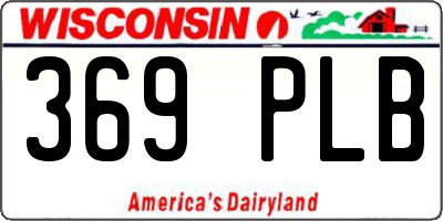 WI license plate 369PLB