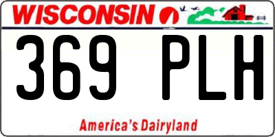 WI license plate 369PLH