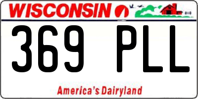 WI license plate 369PLL