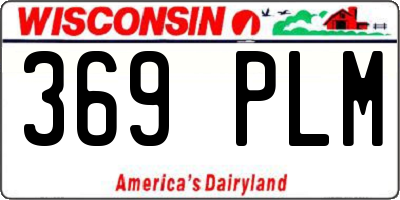 WI license plate 369PLM