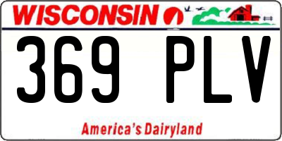 WI license plate 369PLV