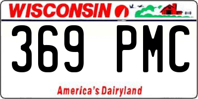 WI license plate 369PMC