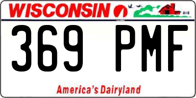 WI license plate 369PMF