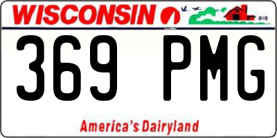 WI license plate 369PMG