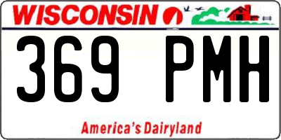 WI license plate 369PMH