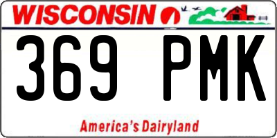 WI license plate 369PMK