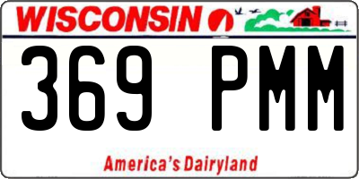 WI license plate 369PMM