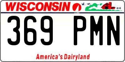 WI license plate 369PMN