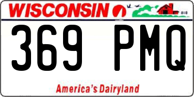 WI license plate 369PMQ