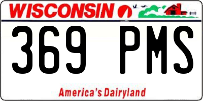 WI license plate 369PMS