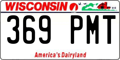 WI license plate 369PMT