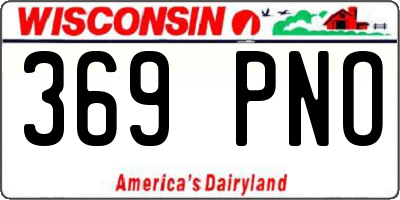 WI license plate 369PNO