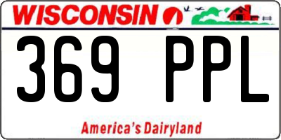 WI license plate 369PPL