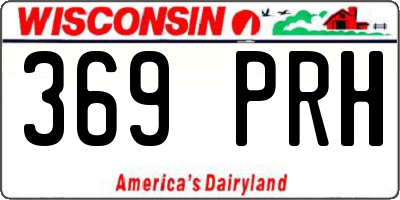WI license plate 369PRH