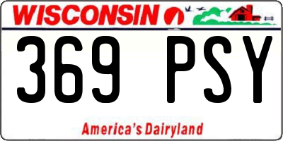 WI license plate 369PSY